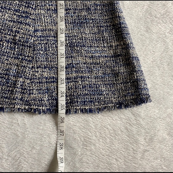 NWT!!! Rebecca Taylor Blue Multi Tweed V Neck Dress - Picture 4 of 6